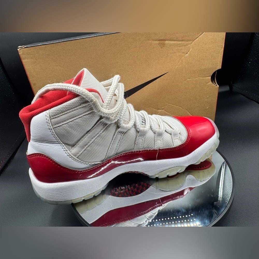 Nike Red and White Retro Sneakers - Picture 6 of 9